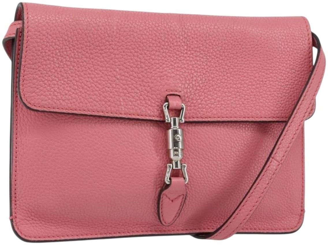Gucci Jackie Soft Convertible Clutch Leather Mini Roze