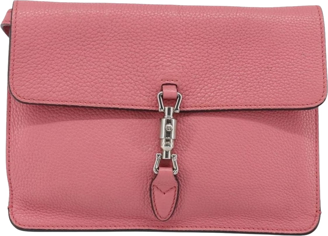 Gucci Jackie Soft Convertible Clutch Leather Mini Roze