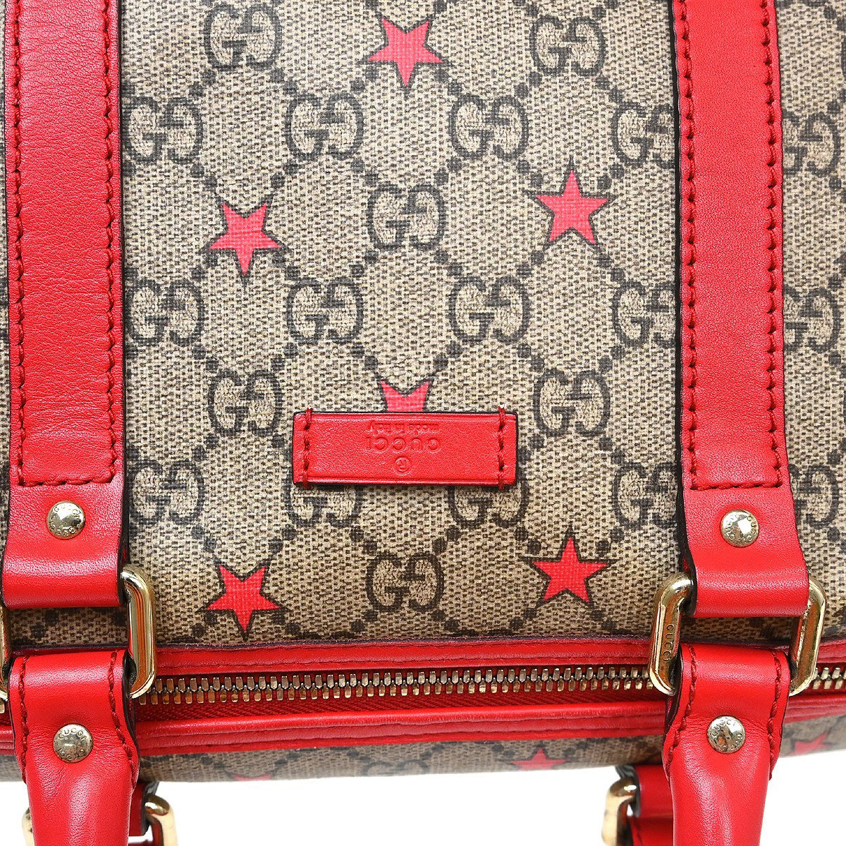 Gucci Vintage Duffle GG Coated Canvas Large Beige