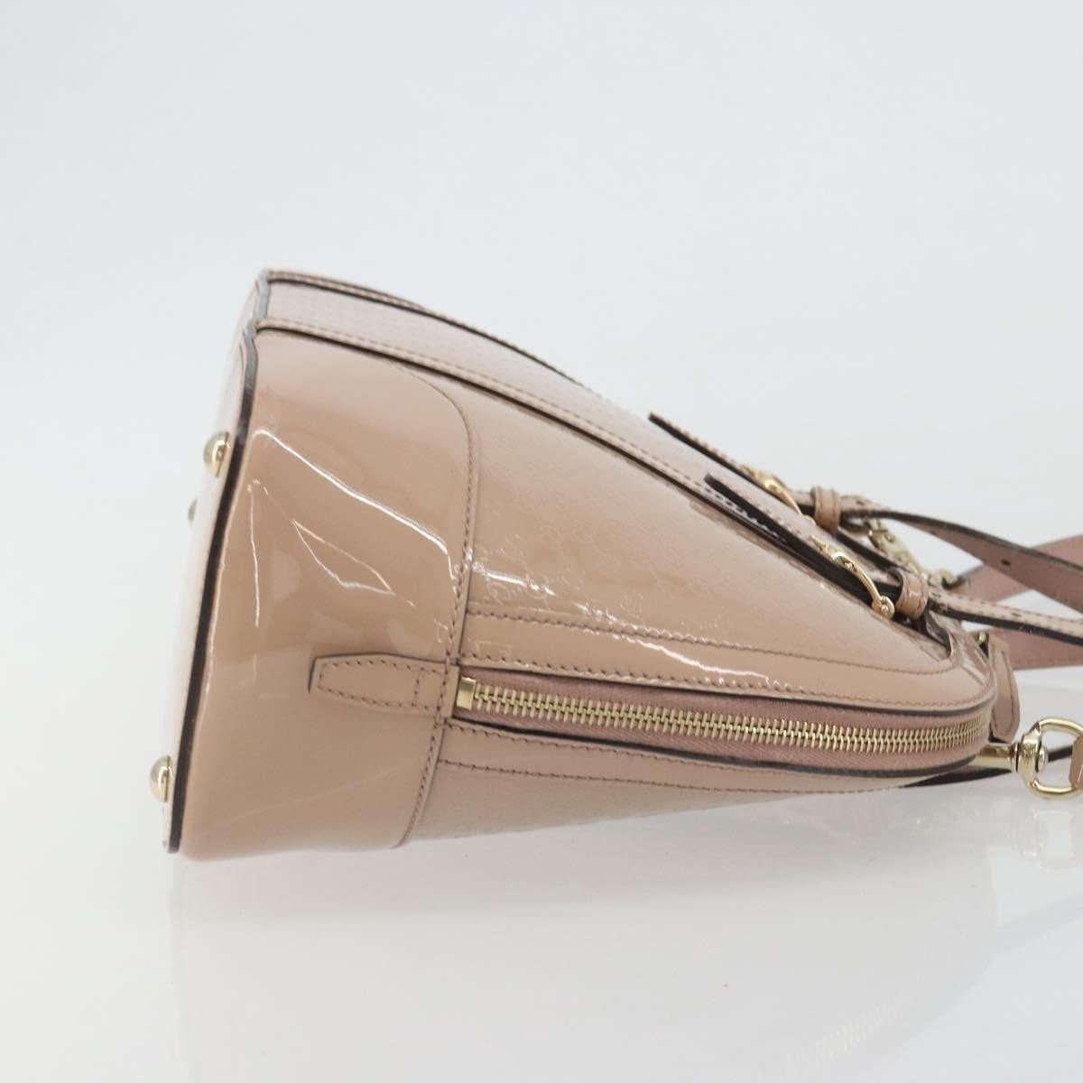 Gucci Nice Top Handle Microguccissima Patent Medium Beige