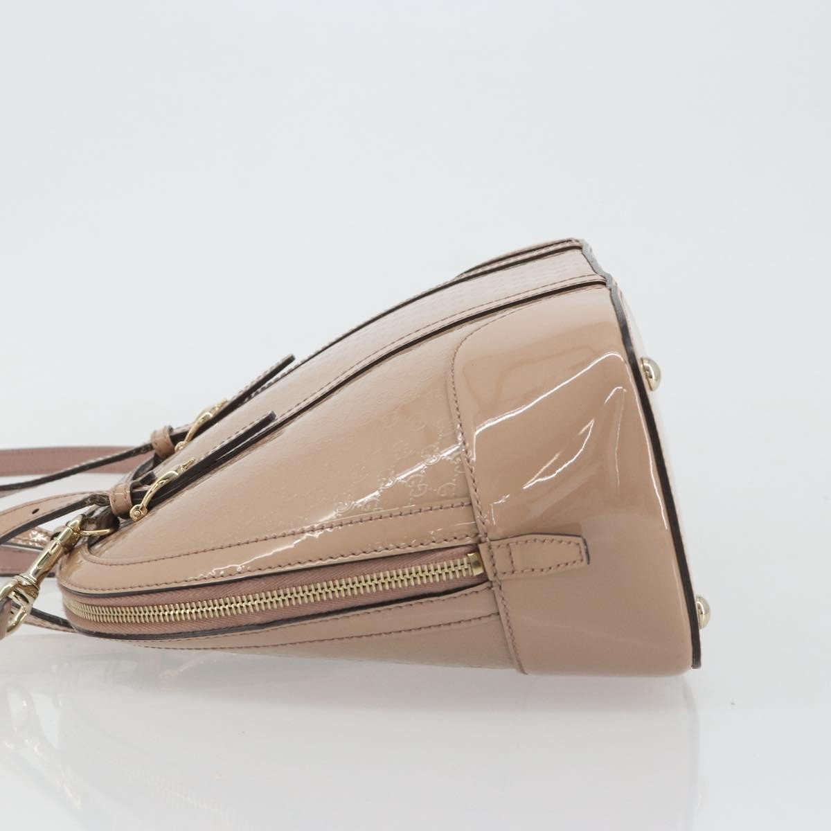 Gucci Nice Top Handle Microguccissima Patent Medium Beige