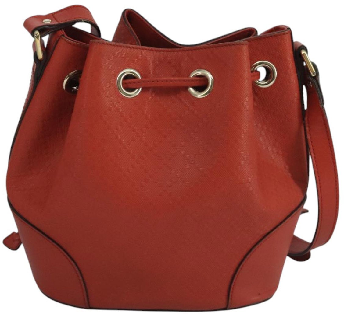 Gucci Gucci Bright Bucket Bag Diamante Leather Small Oranje