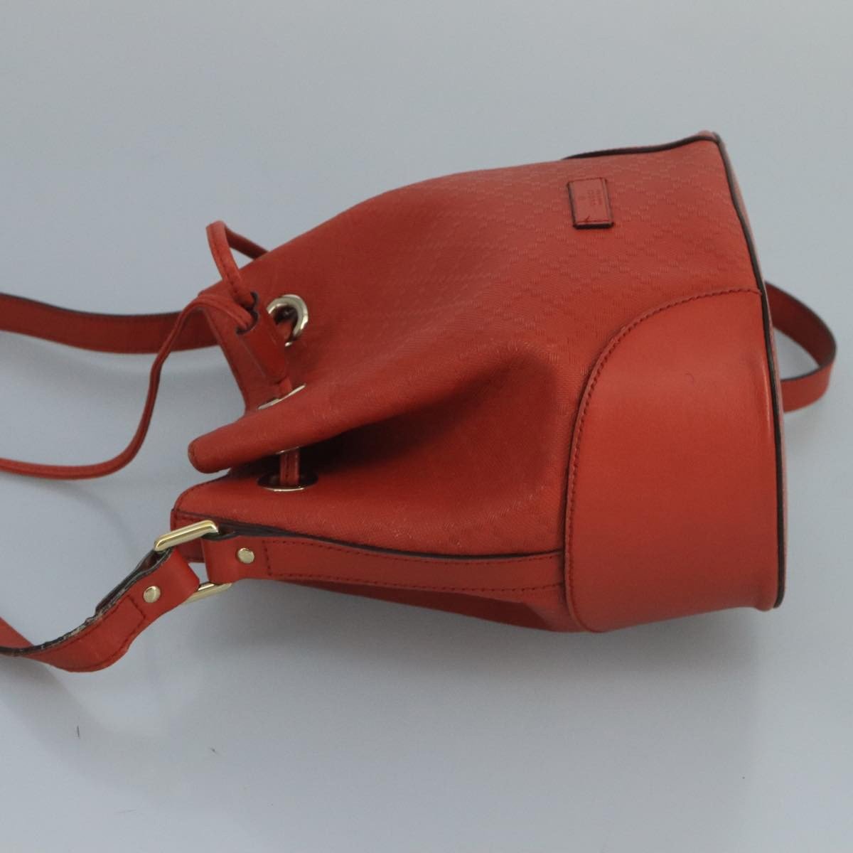 Gucci Gucci Bright Bucket Bag Diamante Leather Small Oranje