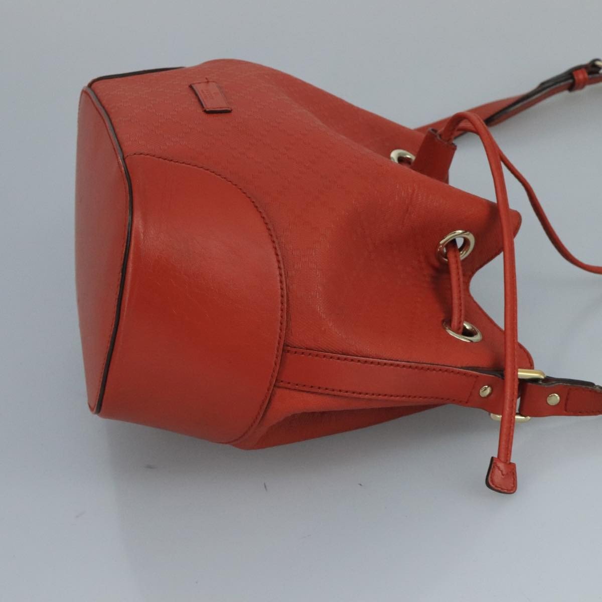 Gucci Gucci Bright Bucket Bag Diamante Leather Small Oranje