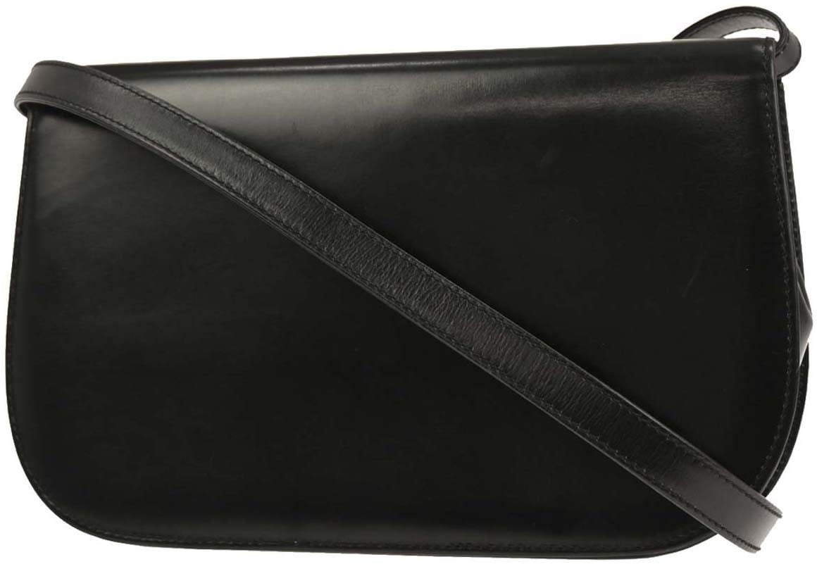 Gucci Gucci Vintage Bamboo Top Handle Bag Leather Medium Zwart