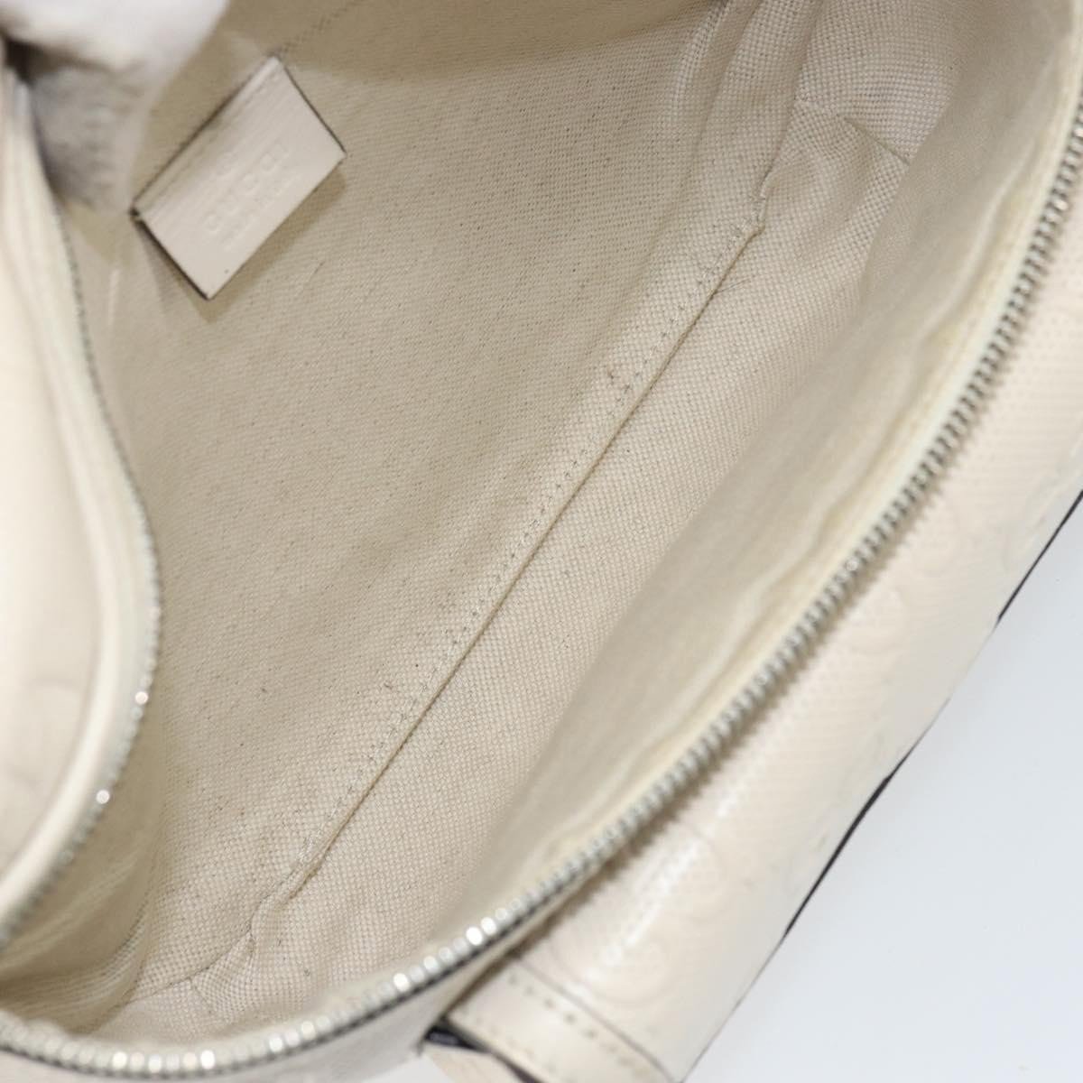 Gucci Gucci Front Pocket Belt Bag GG Embossed Perforated Leather Wit