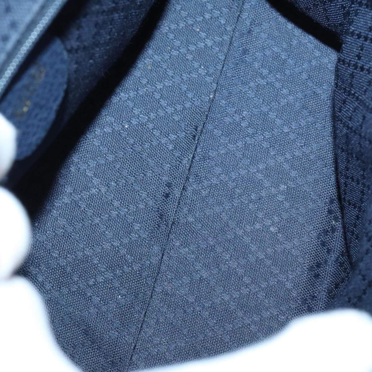 Gucci Vintage Bamboo Handle Suede Navy