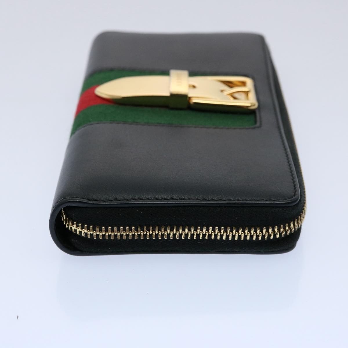 Gucci Gucci Sylvie Continental Wallet Leather Zwart
