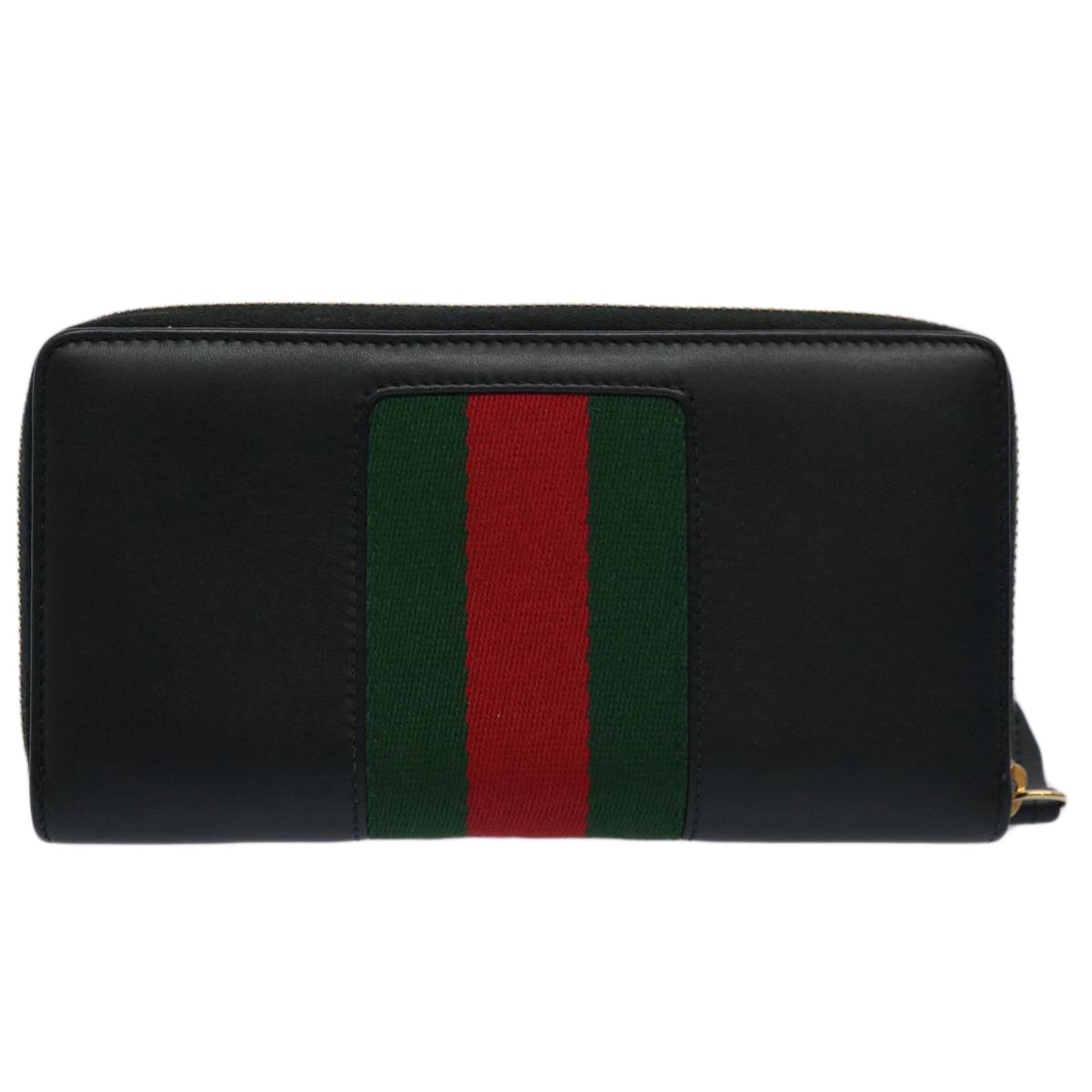 Gucci Gucci Sylvie Continental Wallet Leather Zwart