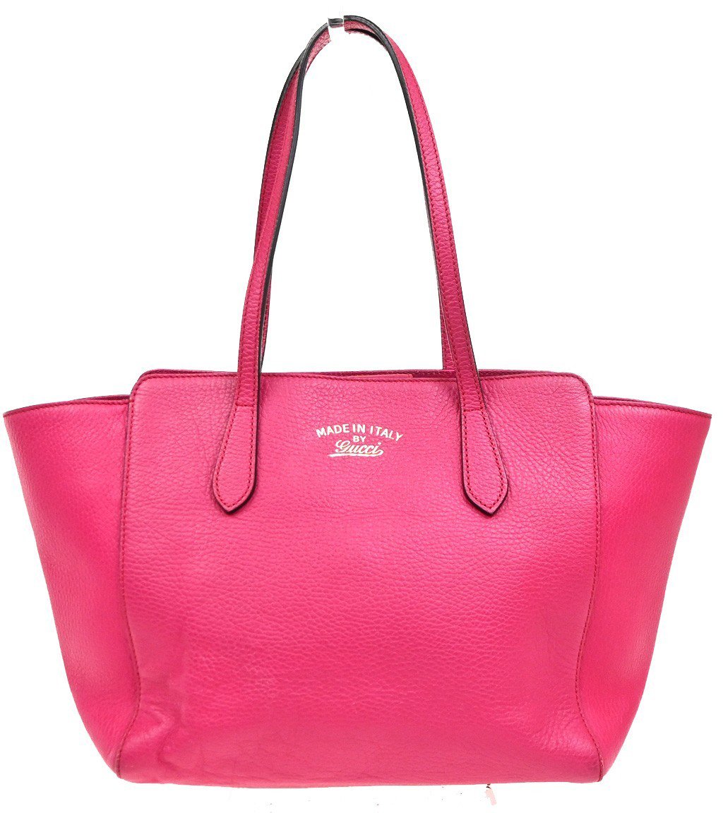 Gucci Swing Tote Leather Medium Roze