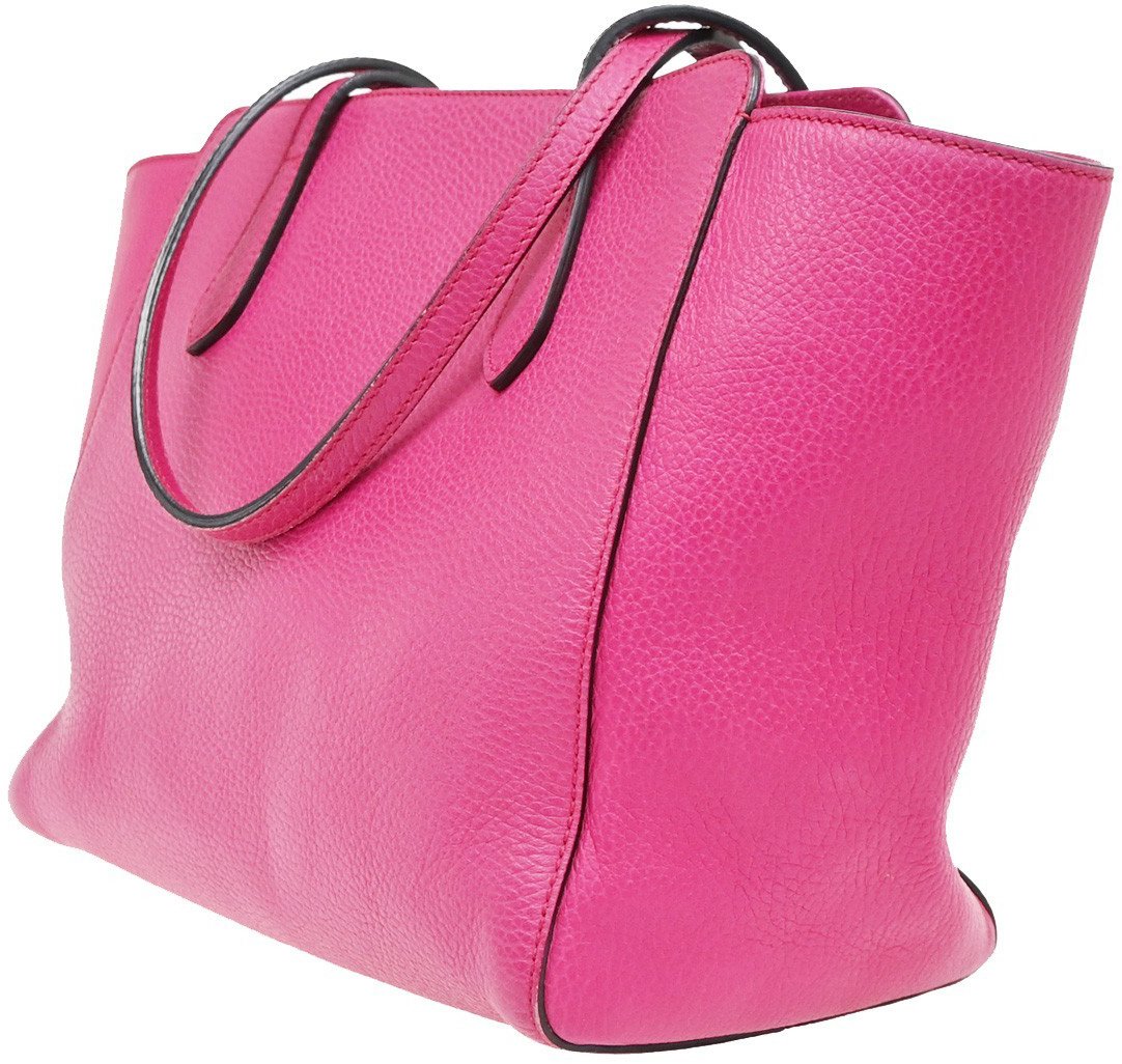 Gucci Swing Tote Leather Medium Roze