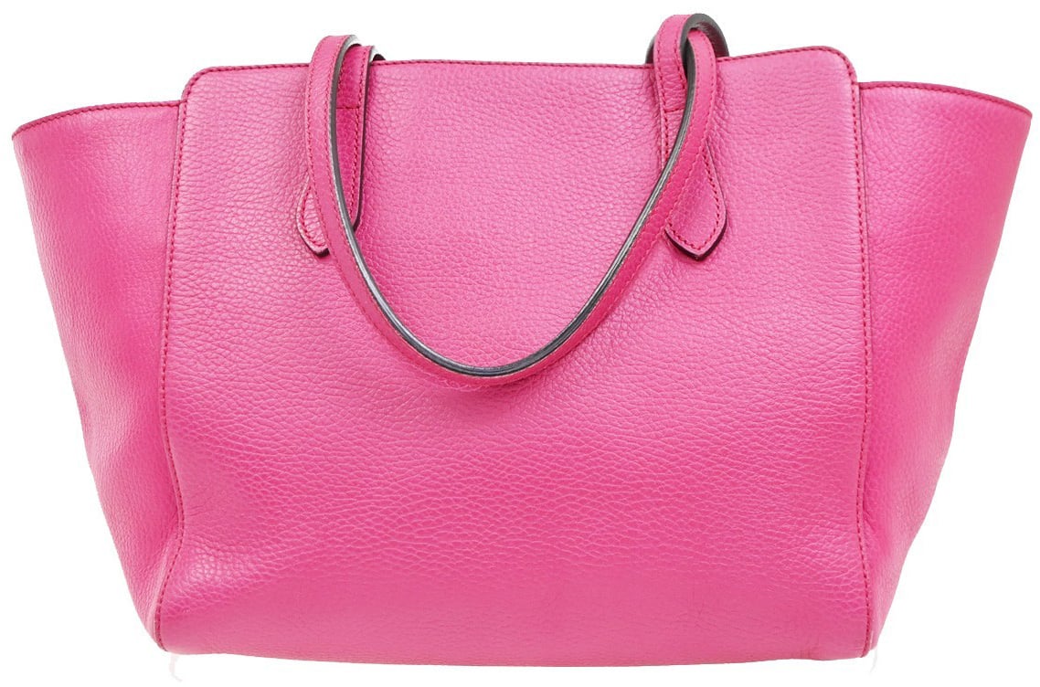 Gucci Swing Tote Leather Medium Roze