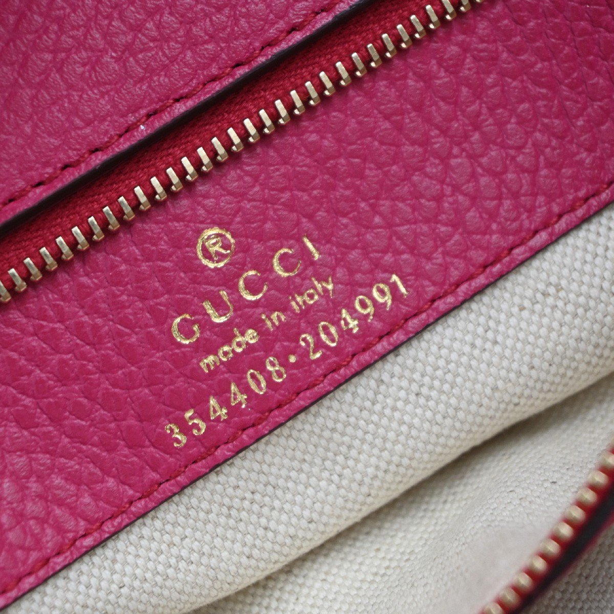 Gucci Swing Tote Leather Medium Roze