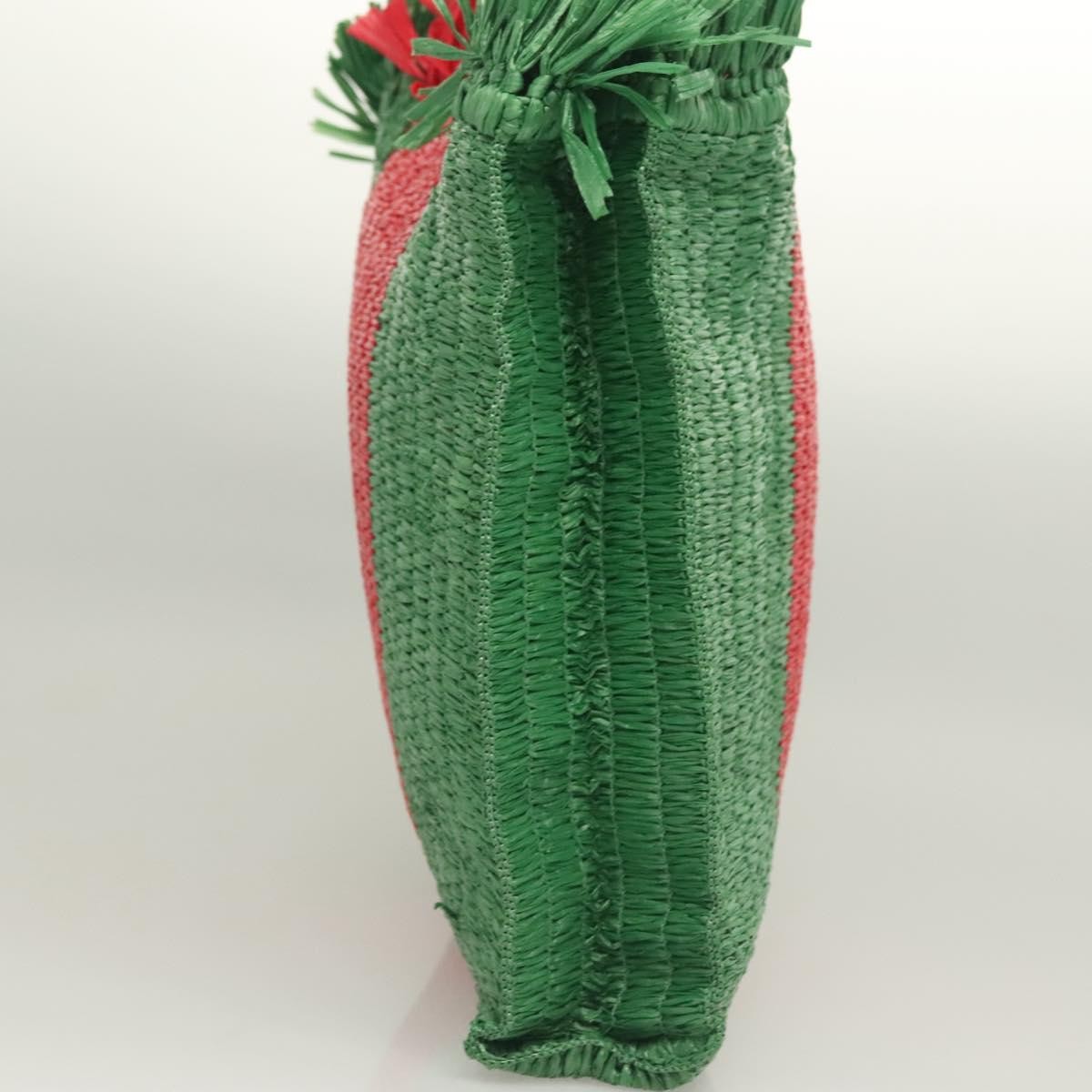 Gucci Gucci Cestino Tote Woven Raffia Groen