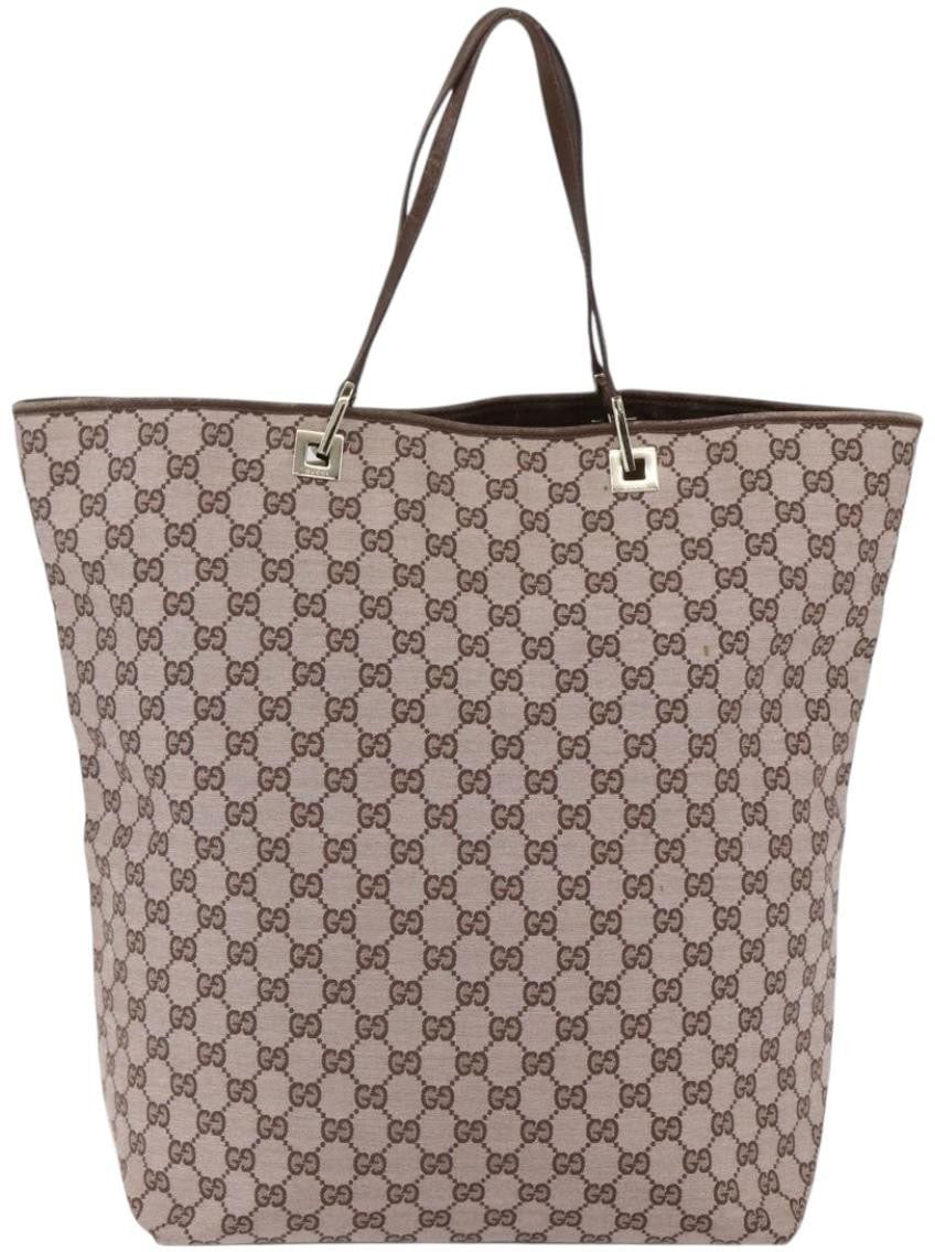 Gucci Gucci Vintage Bucket Shopping Tote GG Canvas Large Roze