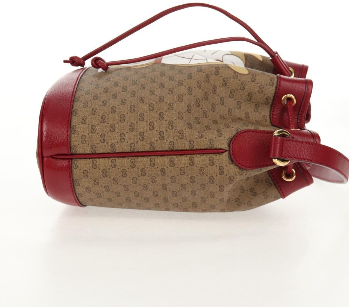 Gucci Gucci Doraemon Bucket Bag Printed Mini GG Coated Canvas Small Beige