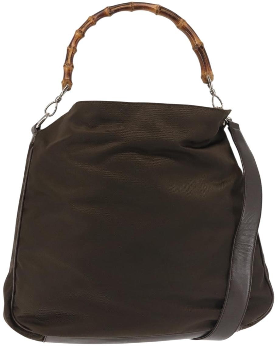 Gucci Gucci Sherry bamboo Shoulder Bag Nylon Divers