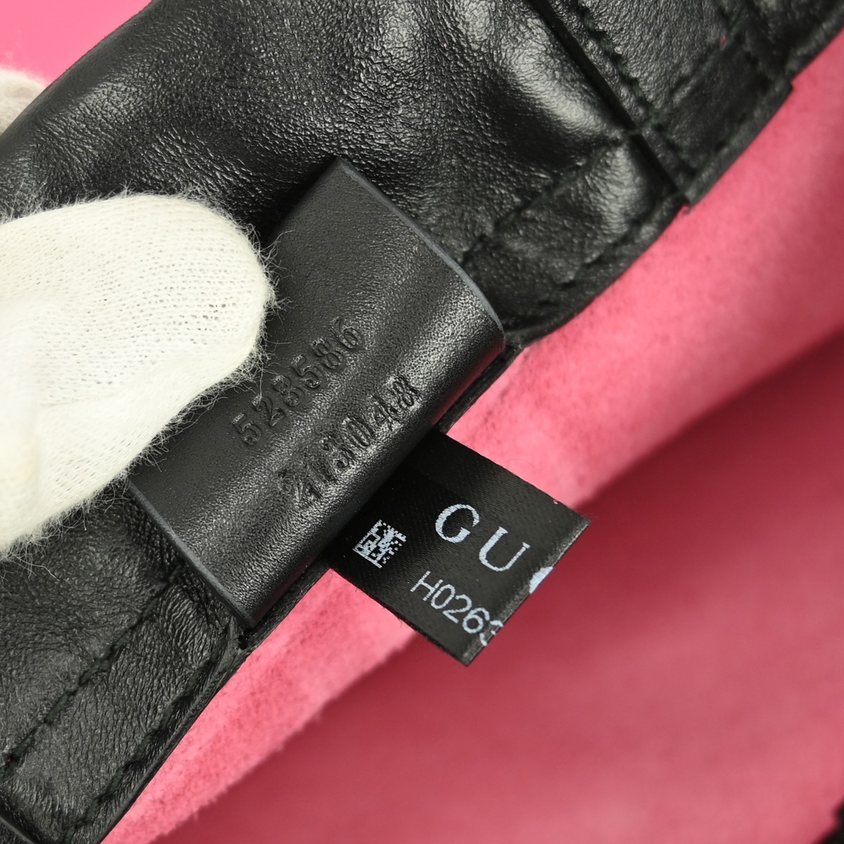 Gucci Gucci Logo Drawstring Backpack Printed Leather Medium Roze