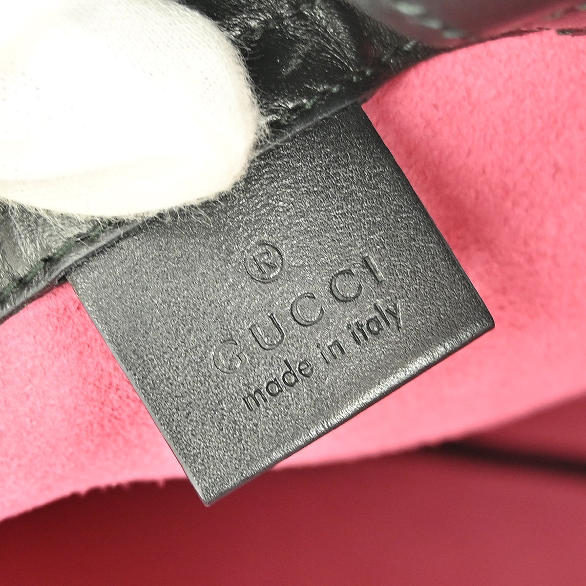 Gucci Gucci Logo Drawstring Backpack Printed Leather Medium Roze