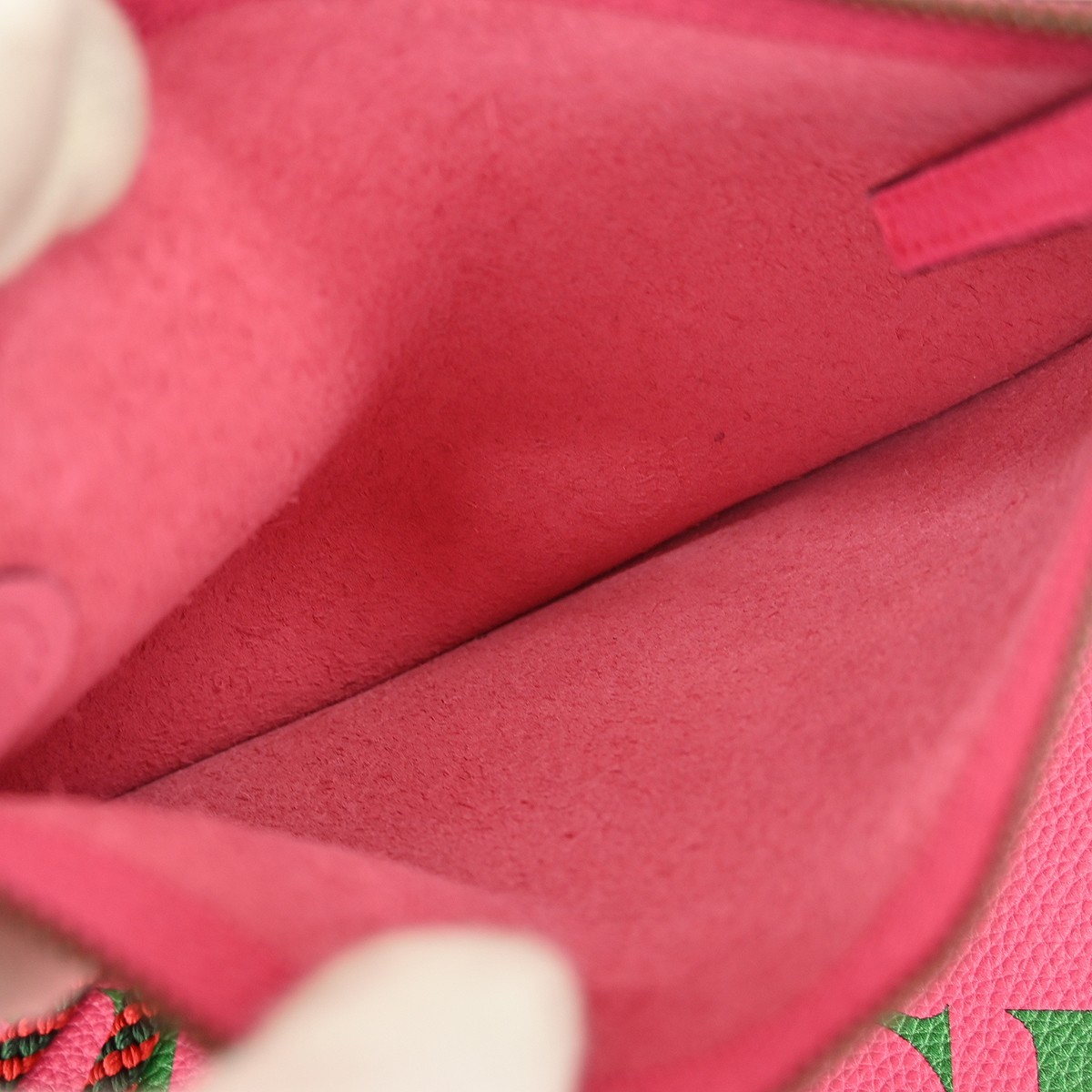 Gucci Gucci Logo Drawstring Backpack Printed Leather Medium Roze