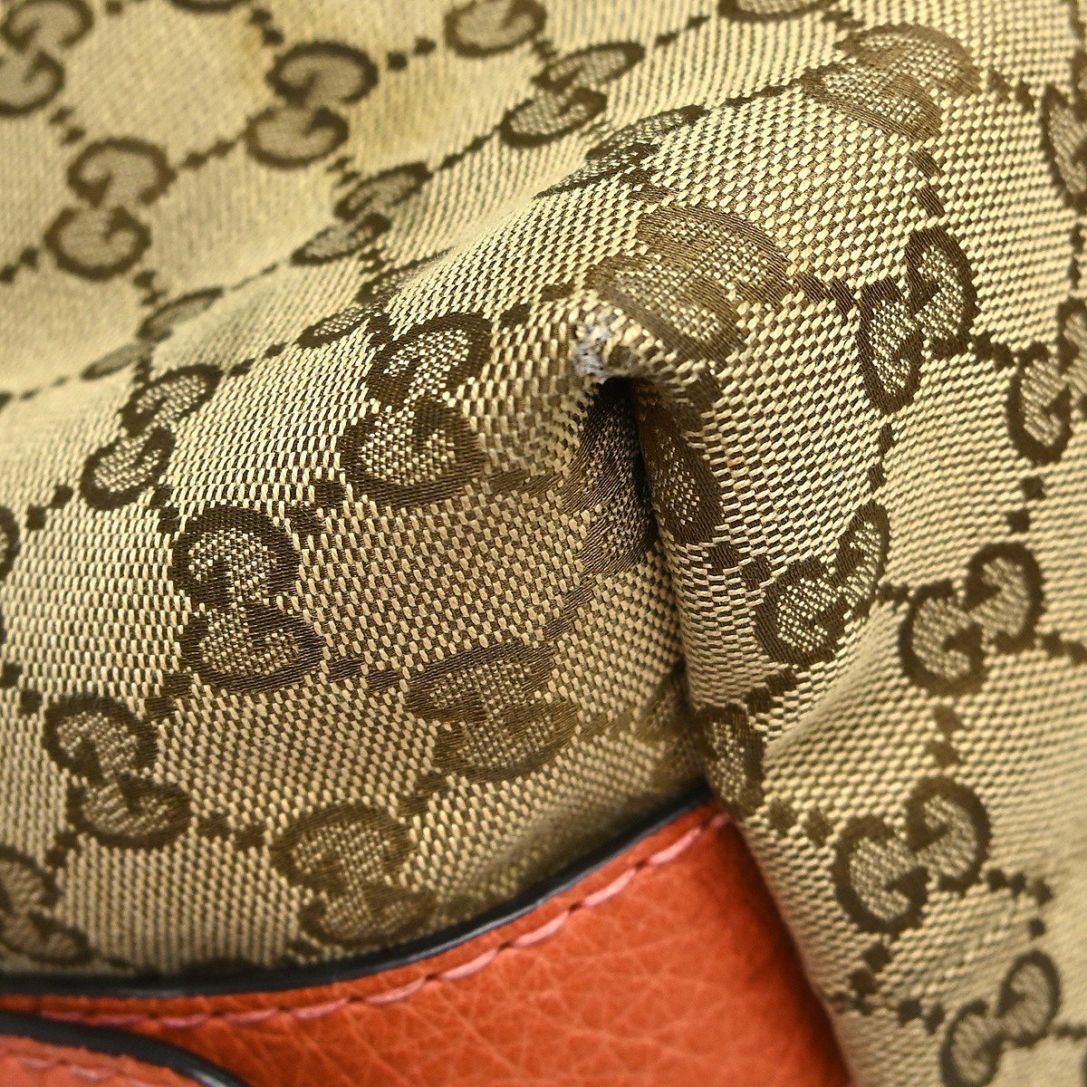 Gucci Bamboo Boston Horsebit Canvas with Leather Beige