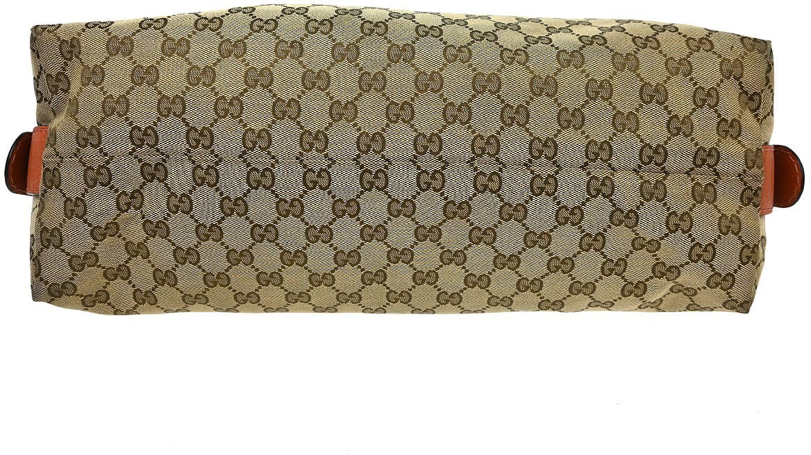 Gucci Bamboo Boston Horsebit Canvas with Leather Beige