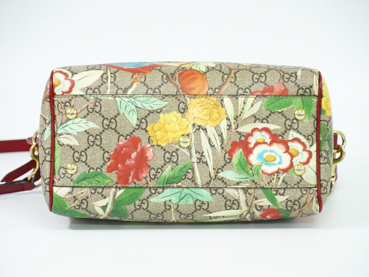 Gucci Gucci Convertible Boston Bag Tian Print GG Coated Canvas Small Divers