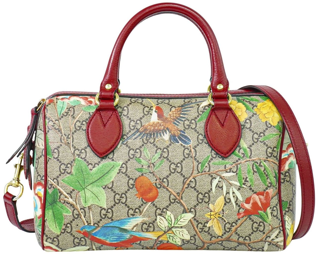 Gucci Gucci Convertible Boston Bag Tian Print GG Coated Canvas Small Divers