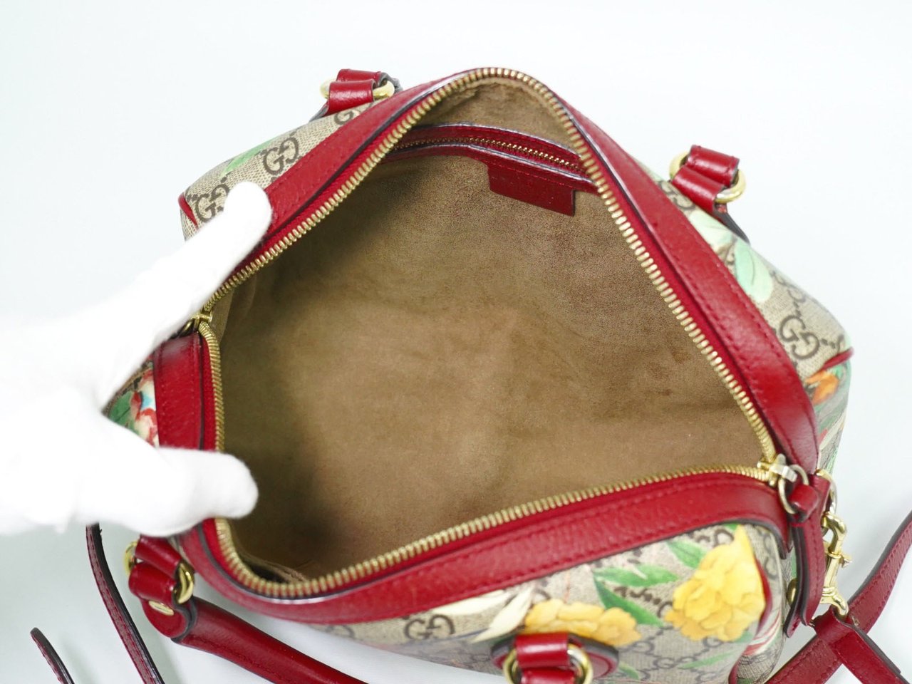 Gucci Gucci Convertible Boston Bag Tian Print GG Coated Canvas Small Divers