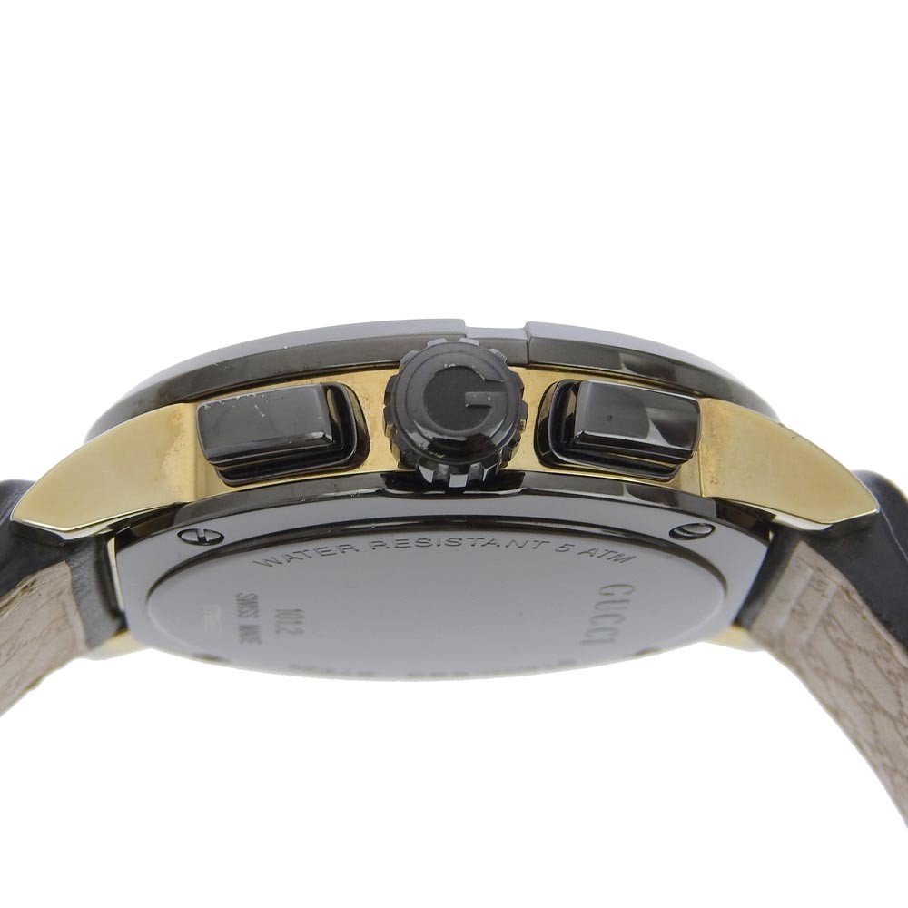 Gucci Gucci 101G Chronograph Quartz Watch Stainless Steel and Guccissima Leather with Diamond Markers 44 Divers