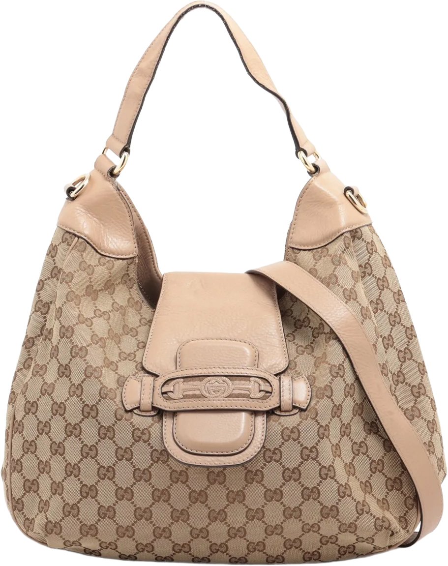 Gucci Dressage Hobo GG Canvas Large Beige