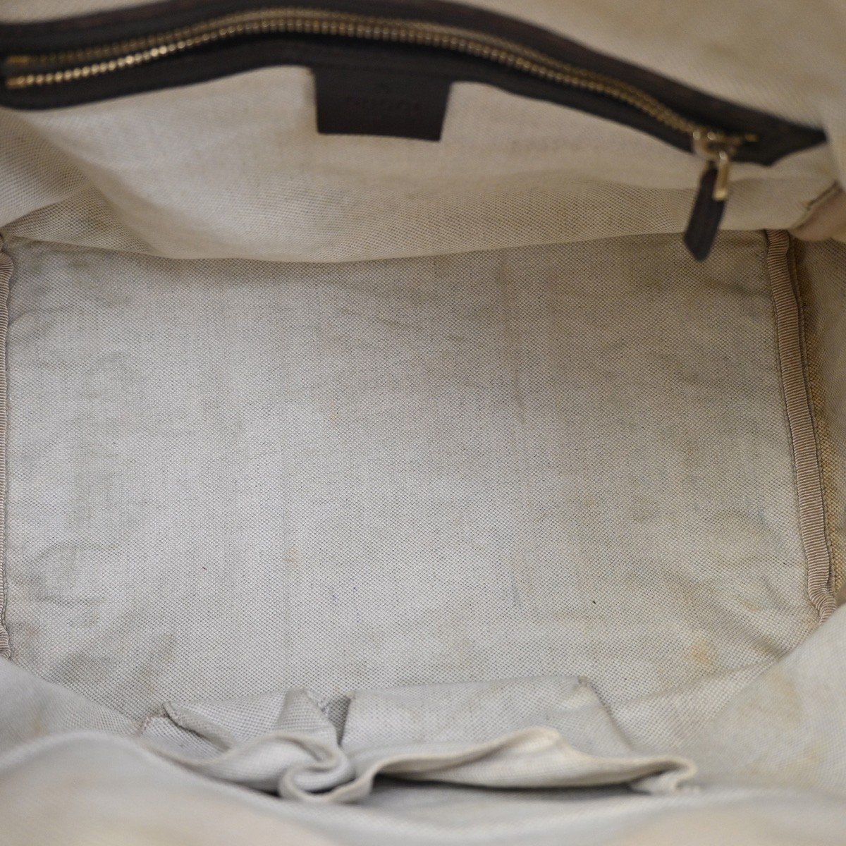 Gucci Gucci Vintage Web Boston Bag GG Canvas Medium Bruin