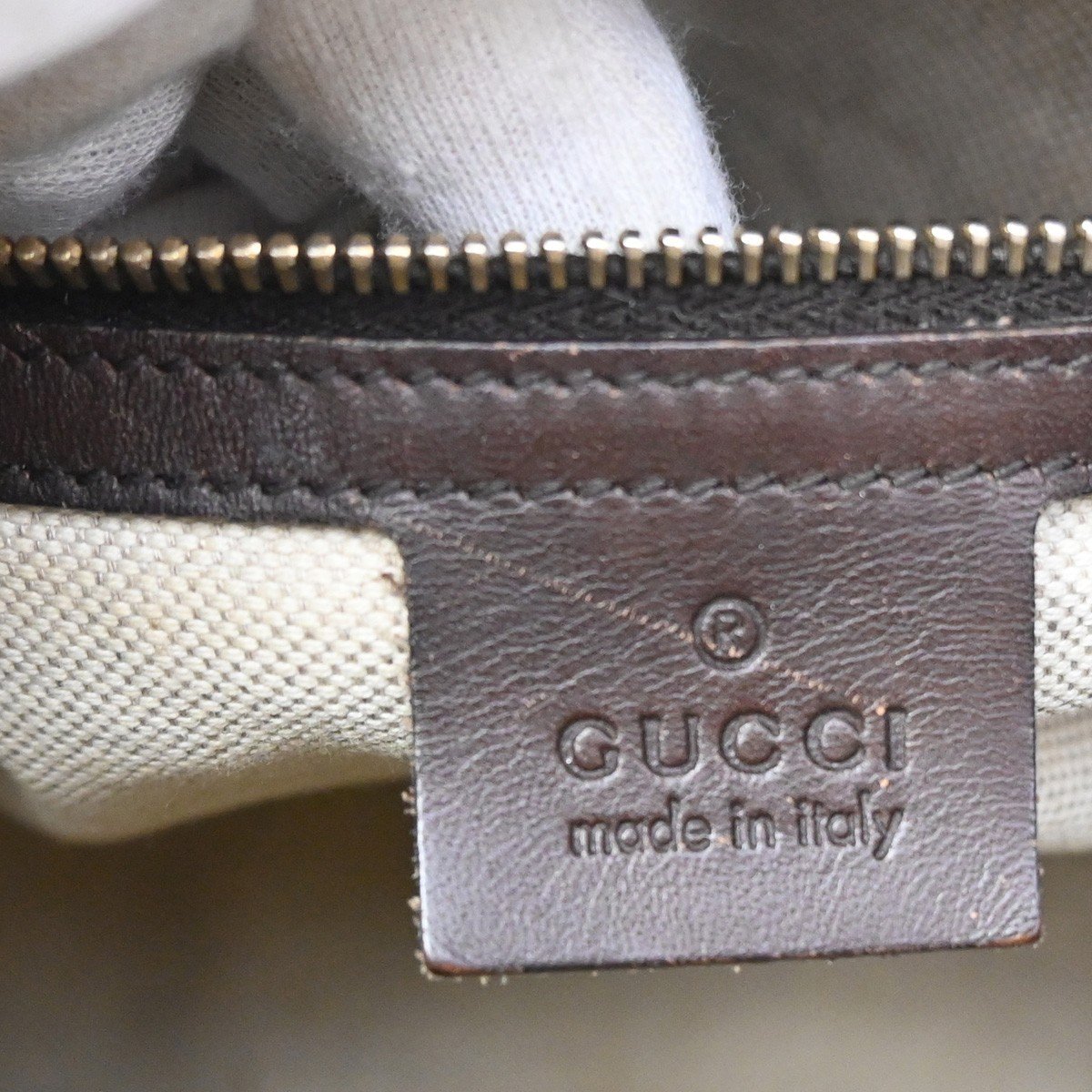 Gucci Gucci Vintage Web Boston Bag GG Canvas Medium Bruin