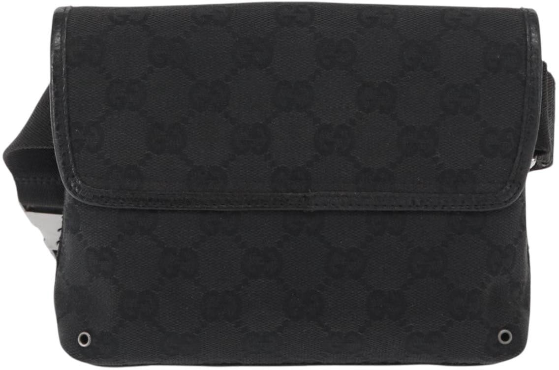 Gucci Gucci Vintage Jackie Waist Bag GG Canvas Zwart