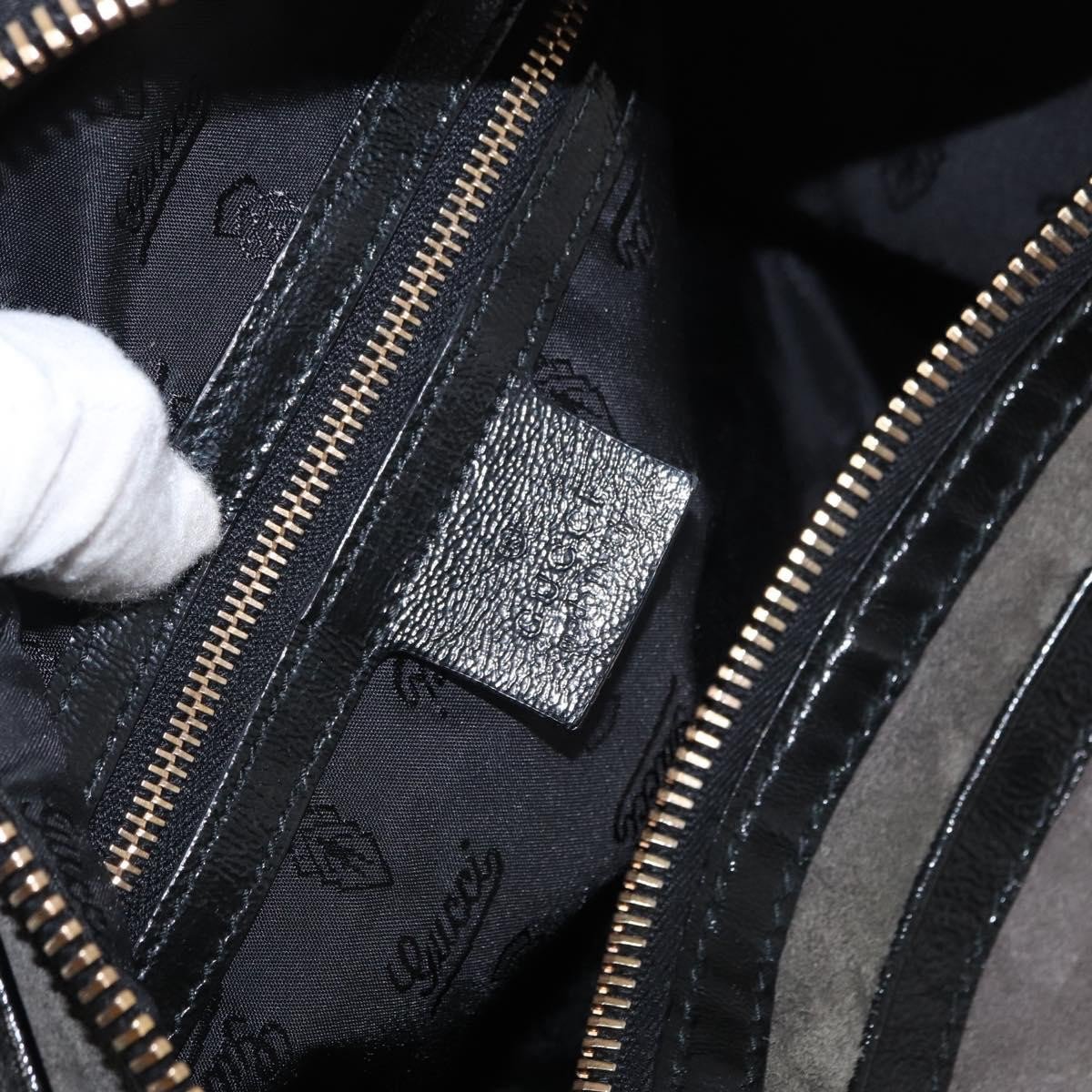 Gucci Gucci Aviatrix Satchel Suede Medium Zwart