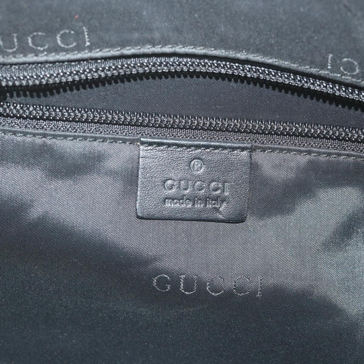 Gucci Vintage Flap Crossbody Bag Nylon Zwart
