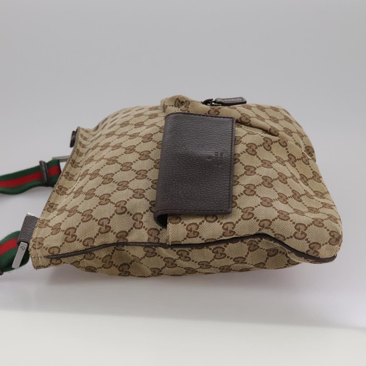Gucci Double Pocket Web Messenger GG Canvas Medium Bruin