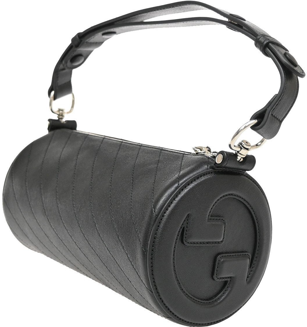 Gucci Gucci Blondie Interlocking GG Shoulder Bag Leather Zwart