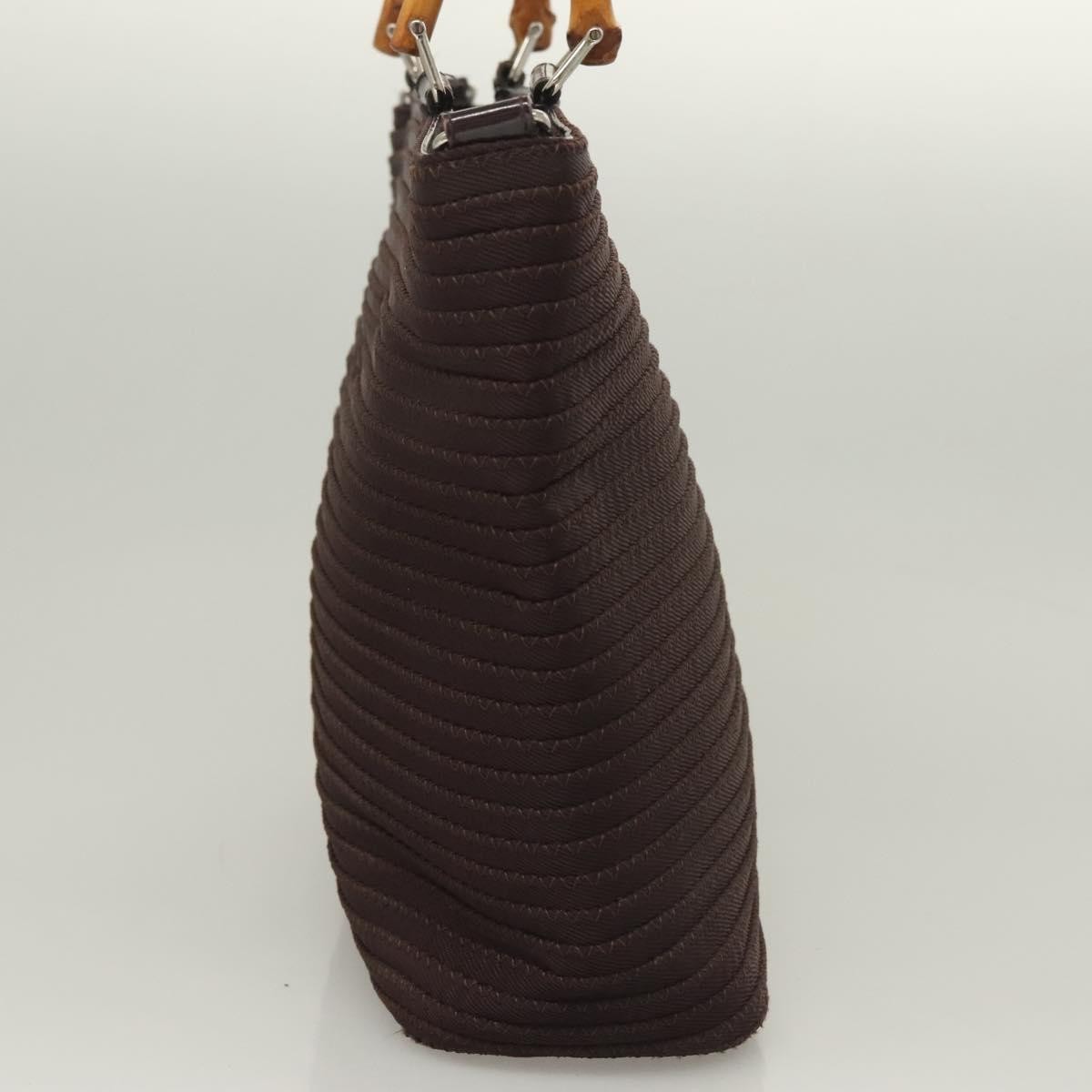 Gucci Gucci Vintage Bamboo Handle Tote Nylon Bruin