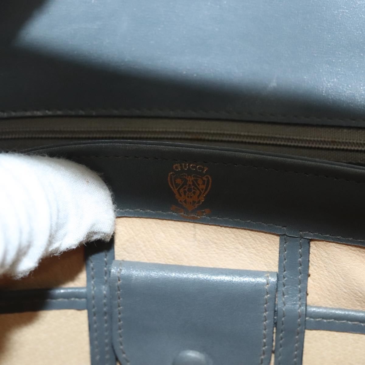 Gucci Gucci 1973 Top Handle Bag Leather Small Grijs