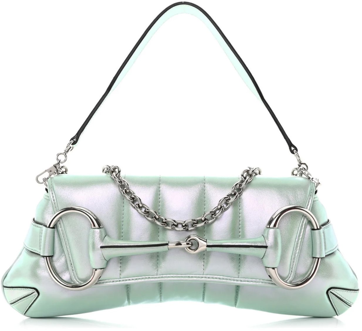 Gucci Gucci Horsebit Chain Shoulder Bag Vertical Quilted Leather Medium Divers