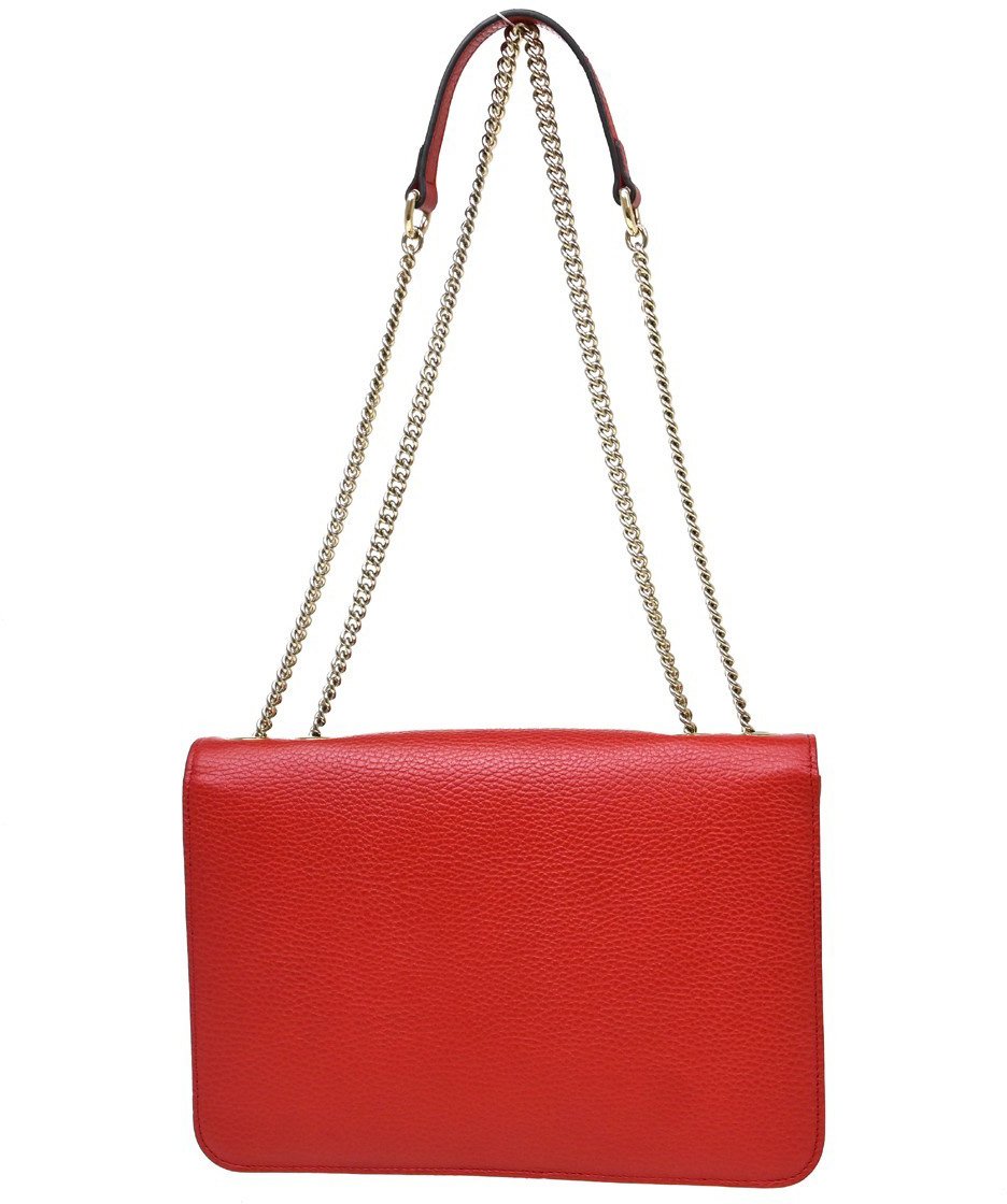 Gucci Interlocking Leather Medium Rood