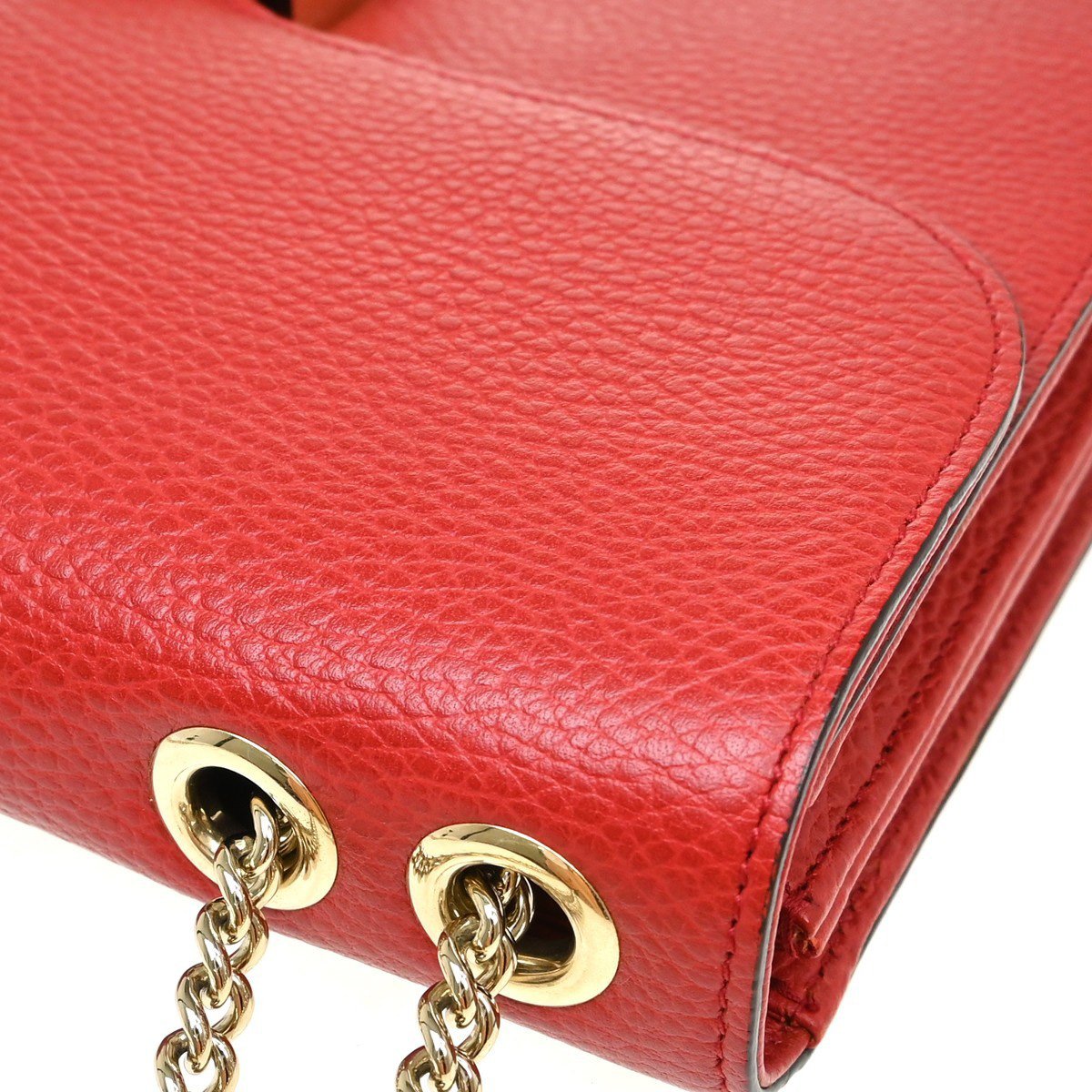 Gucci Interlocking Leather Medium Rood