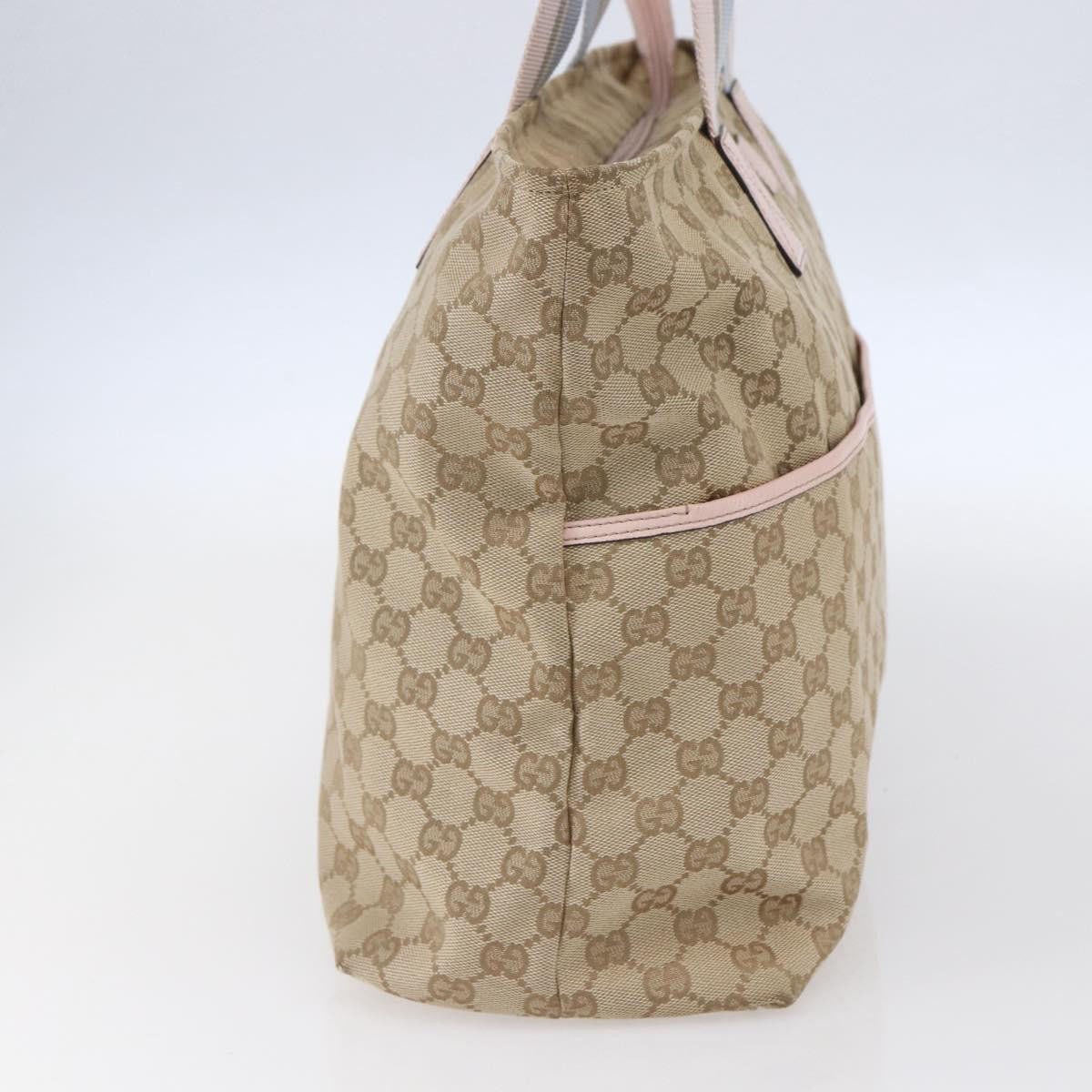 Gucci Gucci Diaper Web Strap Tote GG Canvas Large Beige