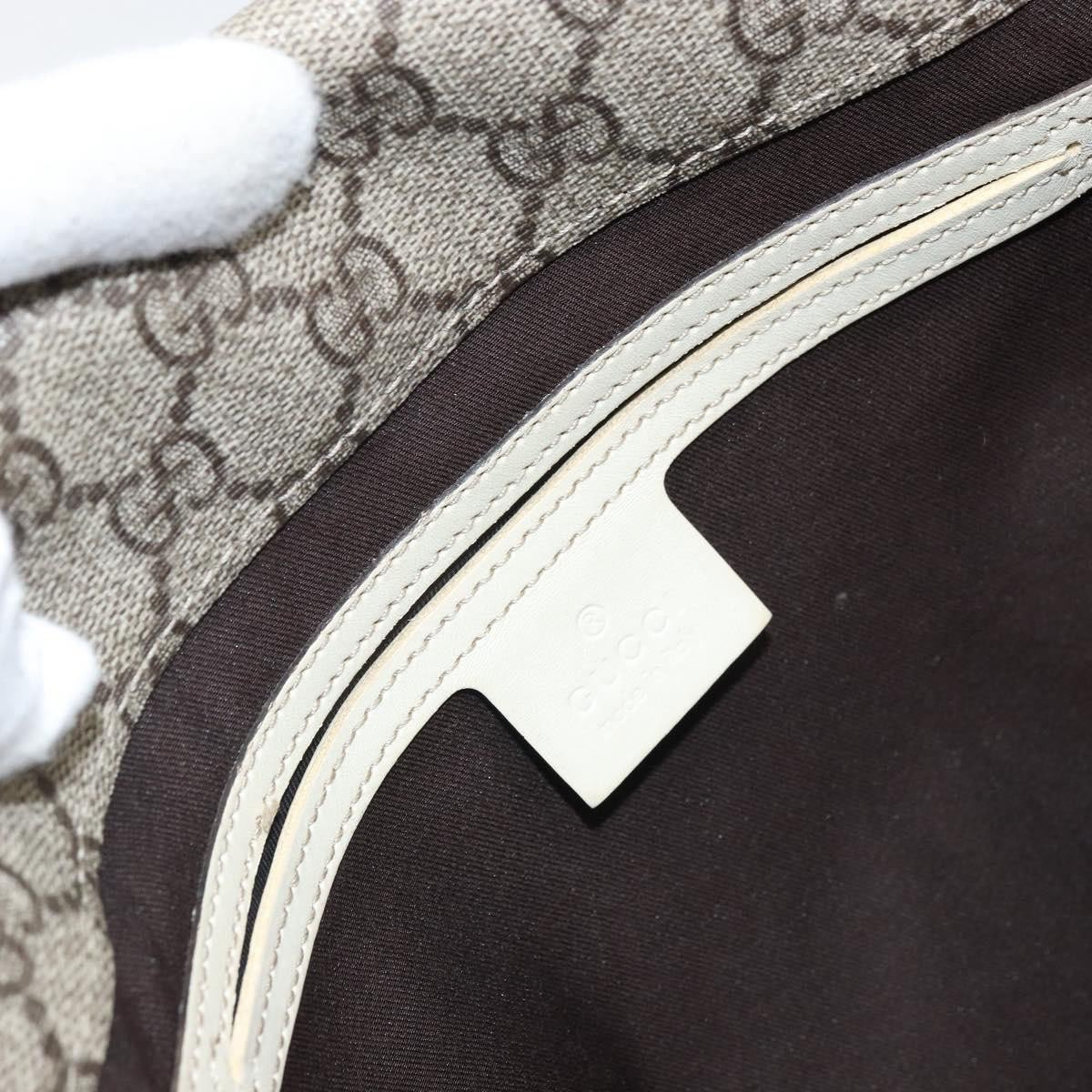 Gucci Gucci Double Buckle Flap Messenger Bag GG Coated Canvas with Leather Medium Beige