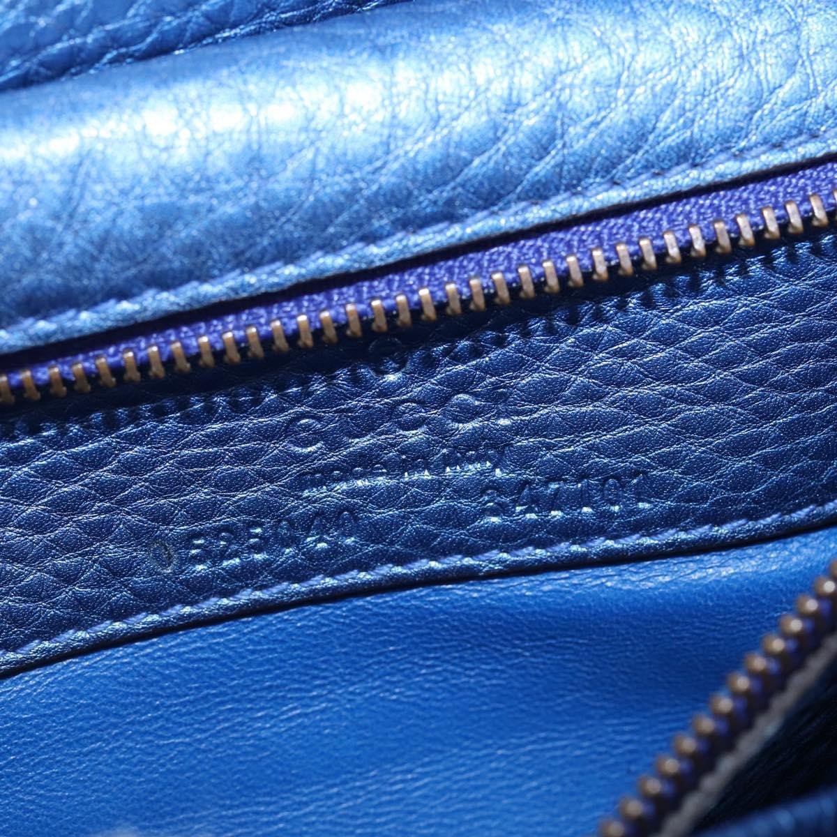 Gucci Gucci Nouveau Fringe Crossbody Bag Leather Small Blauw