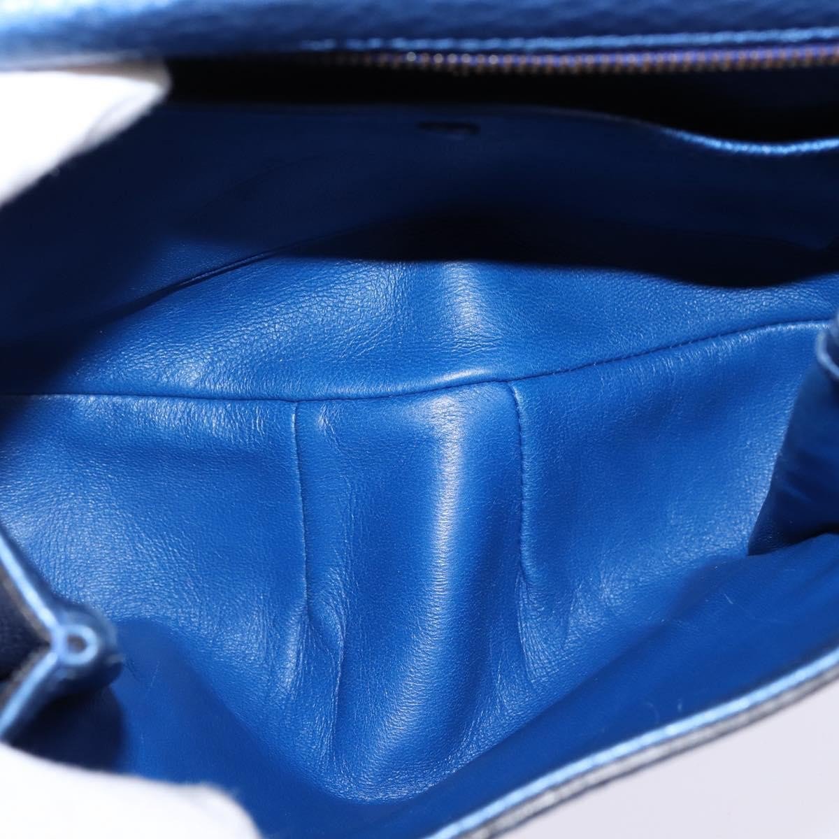 Gucci Gucci Nouveau Fringe Crossbody Bag Leather Small Blauw