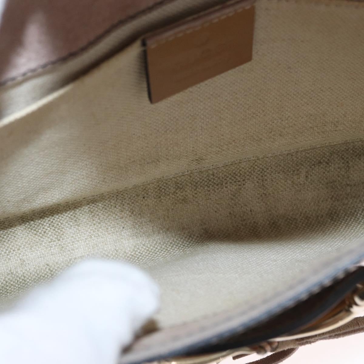 Gucci Gucci Emily Chain Flap Bag Patent Small Beige