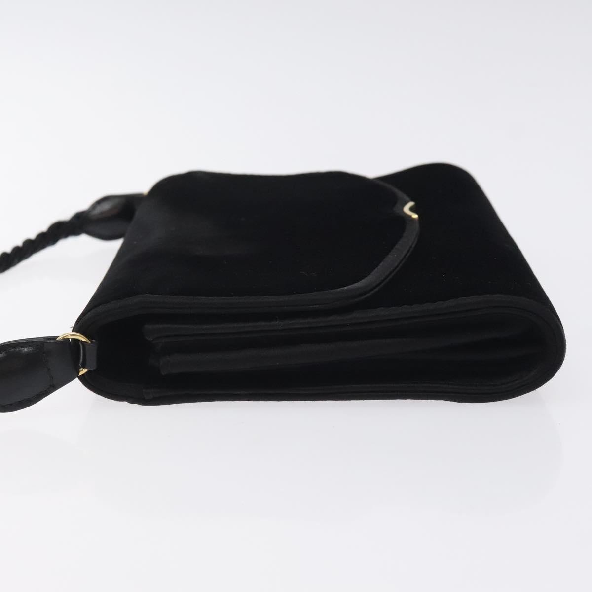 Gucci Vintage Flap Velvet Zwart