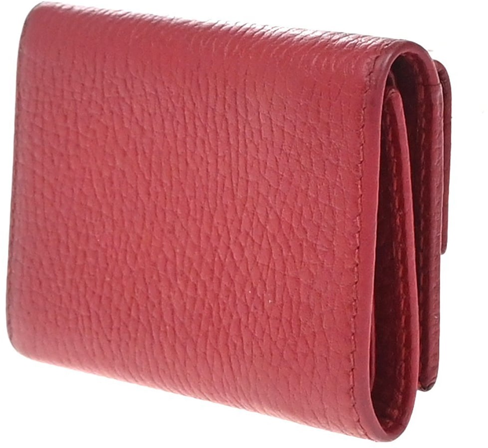 Gucci Gucci GG Marmont Wallet Leather Compact Rood